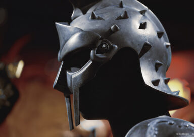 Helmet worn by Russell Crowe as Maximus, Gladiator (2000), Designer Janty Yates